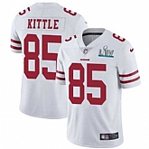 Youth Nike 49ers 85 George Kittle White 2020 Super Bowl LIV Vapor Untouchable Limited Jersey,baseball caps,new era cap wholesale,wholesale hats